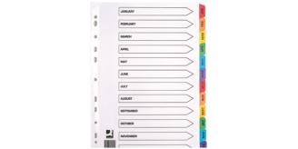 Q connect Monthly Filing Dividers January  -December 