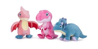 10"/25cm Dinky Dinosaurs S/3 Assorted Soft Toys | Wholesale UK (37776PP)