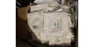 Wholesale job lot of 100pcs branded burlap bag 20x20cm