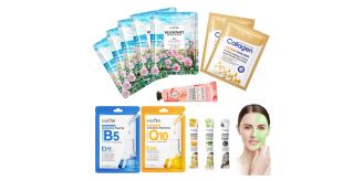 Mixed 100pcs-Rejuvenating Moisturising Spa Facial Mask Bundle Plus Free Hand Cream Set-Random|GCMK-Set 6-100pcs Mixed|UK SELLER