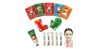 Mixed 100pcs-Christmas Radiance Collection Foot Facial Mask with Free Hand Cream Set-Random|GCMK-Set 7-100pcs Mixed|UK SELLER