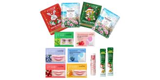 Mixed 50pcs-The Winter Glow Skincare Collection Facial Mask Set with Free Lip Balm Set-Random|GCMK-Set 9-50pcs Mixed|UK SELLER