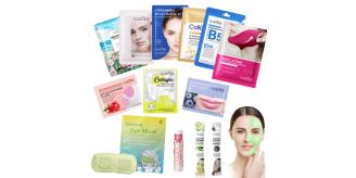 Mixed 50pcs-Multi Vitamin Collagen Facial Masks Treatment Bundle Set Plus Lip Balm Set-Random|GCMK-Set 10-50pcs Mixed|UK SELLER