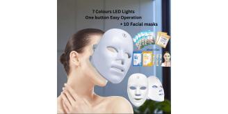 10 Sets-DermaLight Pro Rejuvenation LED Phototherapy Mask +10PC Facial Masks (Random)|GCBT006MK10-10 sets|UK SELLER