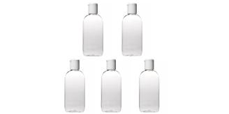 700x 100ml Bottles Clear PET Plastic with White FLIP Cap for Travel Toiletries