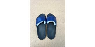 40x Mens Slip On Sliders - Holiday Sliders- Mens UK 9.5 -Blue/Black -WHOLESALE