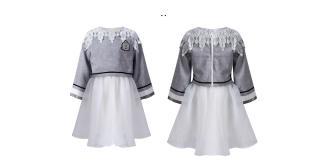 Girls Fashion Two-Piece Outfit – Loose Fit Top & Dress Set great bargin spring