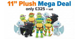 Mega Plush Deal – 96 x 11” Licensed Plush Assorted | TMNT & Yu-Gi-Oh