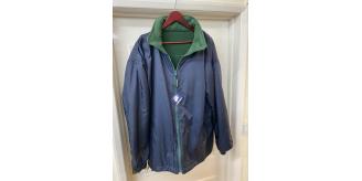 Grizzly Antarctic Reversible Green Fleece and Navy Blue Waterproof Jacket