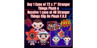 Stranger Things Plush Mega Deal – Buy 72pc 7” Plush Case, Get 48 Clip-Ons FREE