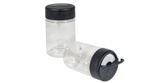 250ml Clear PET Plastic Bottles with 3 Zone Flipper Shaker Lid Dishwasher Safe