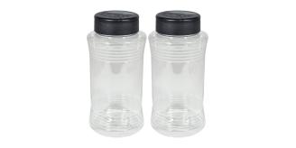 750ml Clear PET Plastic Bottles with 3 Zone Flipper Shaker Lid Dishwasher Safe