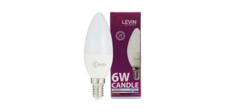 96 Candle Bulbs (16 x 6-Pack)- E14 Small Screw (SES), 6W, 6500K Cool White, Non-Dimmable, 40W Equivalent, Vintage Look, Energy Efficient