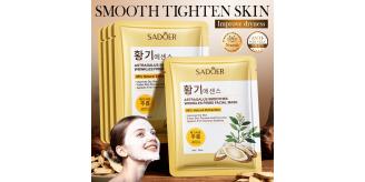 100pcs-SADOER Astragalus Smooths Wrinkles Firms Facial Masks|GCMK010-Astragalus Mask-100pcs|UK SELLER