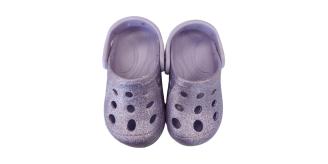 CHILDREN'S CLOGS - LILAC GLITTER, 5 SIZES, 50 UNITS PER JOB LOT