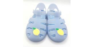 CHILDREN'S JELLIES - PALE BLUE WITH LEMON DETAIL, 5 SIZES, 10 UNITS PER JOB LOT