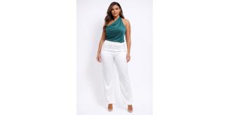 Wholesale Job Lot of 10 Kokovee "IMORA" White Straight Fitted Trousers