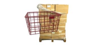 Pallet of 36 Hago Red Wire Portable Filing Baskets