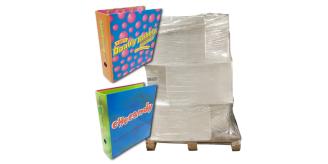 Pallet of 260 Blueprint Mixed A4 Ring Binders - Doubly Bubbly & Eyecandy