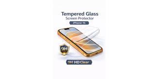 10 x iPhone 15 Compatible Screen Protectors Tempered Glass 9H HD Clear