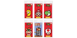 Mario Keychains – Box of 288 (6 Assorted) – RRP £2.99 Each