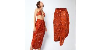 30 Designer Bamboo Sarongs | Hand-Drawn Abstract Print |Burnt Orange