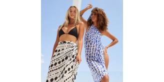 40 Designer Bamboo Sarongs | Mix of 4 Designs & Colours | Hand-Drawn Abstract Prints