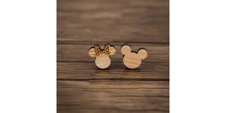 Laser Cut Animal shaped Wood Earrings, 5 different styles