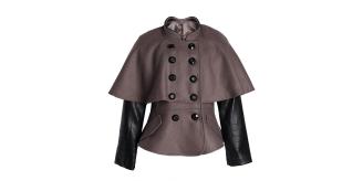 Vintage Girls Cape Coat Wool Princess Jacket British Style Kids Coat 120 4-5Y