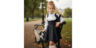 Girls Black A-Line Party Dress Sleeveless Swing Princess Dress Ages 4-5Y