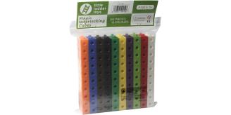 2cm Interlocking Counting Blocks for Kids x 200 Snap Maths Cubes Classroom Toy
