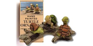 Intricate Turtle Garden Ornaments Outdoor - Gardening Gifts for Women, Mum Dad Birthday Housewarming - Hand-Painted Resin, Frost & Fade Resistant