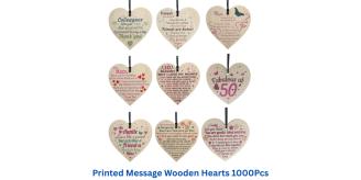 JOBLOT Wooden Hanging Heart Plaque 10cm Gift Tags for Friends Family Colleagues 1000pcs