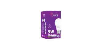 100 x Levin 9W A60 LED Bulbs – Dimmable, Daylight 4000K, E27 Edison Screw, 850 Lumens, 60W Replacement (20 Packs of 5)