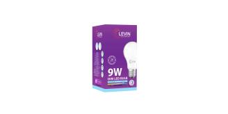 100 x Levin 9W A60 LED Bulbs – Dimmable, Cool White 6500K, E27 Edison Screw, 850 Lumens, 60W Replacement (20 Packs of 5)