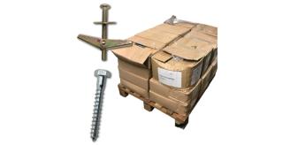 One Off Pallet of 32,800 Mixed Hex Head Wood Screws & Spring Toggles Screws