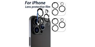 Tempered Glass Camera Lens Protector for iPhone 14 Pro/14 Pro Max, 13/13 Mini/13 Pro/13 Pro Max – Black & Clear Mix, Anti-Scratch HD Guard, Bulk Pac