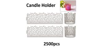 Bulk 2500 Laser Cut Candle Holder Wraps Tea Light Covers Silver Colour Wedding Table Decorations