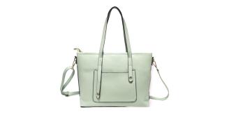 20 Mix colours- Classic medium big Pu Tote Bags with top zip