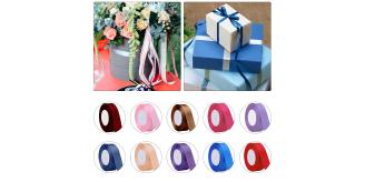 Wholesale Bundle 23mm Double Sided Ribbon 10 Metre Rolls – 200 Pack Craft Stock – Mixed Colours Bulk Lot