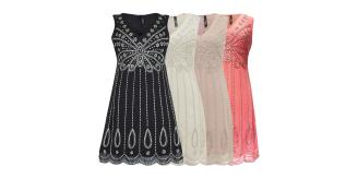 Womens 1920's Style Chiffon Sequin Dresses Mixed Styles and Sizes