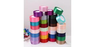 100x Double Sided Satin Ribbon Rolls 25mm x 100 Yards Mixed Colours Craft Wholesale