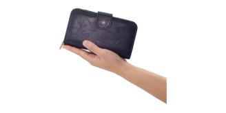 60 pcs Black Colour Soft Pu Multi Compartment Purse with Wristband +Gift Box-Z1702