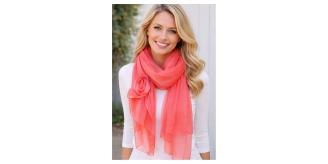 100 pcs Mix Colours Ladies Fashion Tulle Flower Organza scarf