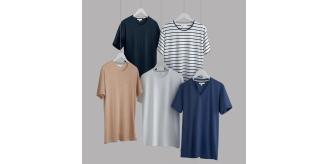 Wholesale Jot Lot of 12 Men's Mixed Club 826 T-Shirts - Round Neck, V-Neck