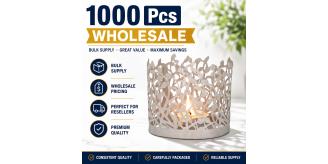 1000x Silver Laser Cut Candle Holder Wraps Tea Light Covers Wedding Table Decor Lot