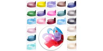 100 Organza Ribbon Rolls 38mm x 20m Sheer Wedding Florist Gift Wrap Craft Bulk Lot