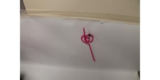 Bridal Drinking Straws in Neon Pink x 12 in a pack 