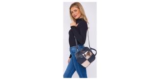 40 pcs Mix colour-PU Two-toned 3 in 1 Double Zipper Top Handle Backpack