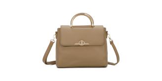 35 pcs mix colours-Soft PU Medium Size Front Clasp Opening Top Handle Bag with Long Strap